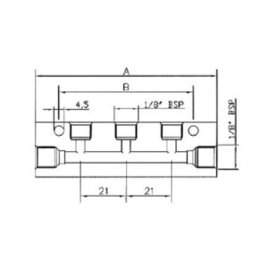 Repartidor Simples 8 Vias 1/8 BSP - Image 1
