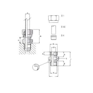 Terminal Direito G3/8M D16mm (M24x1.5M) - Image 1