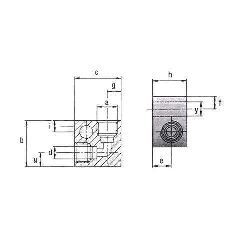 Bloco 90G 1/4 BSP D8mm