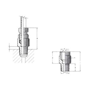 Terminal Direito M8x1.25M D6mm (G1/8F) - Image 1