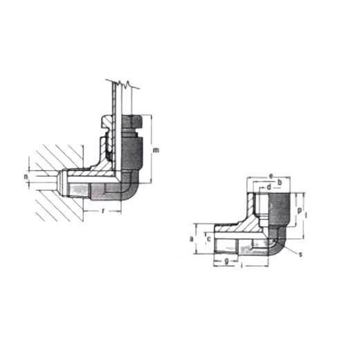 Terminal 90G G1/8M D6mm