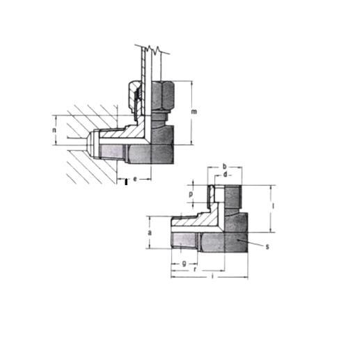Terminal 90G D4mm M8x1