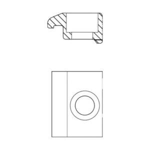 Grampo TM110/TC200 com 2 furos para M8 - Image 1