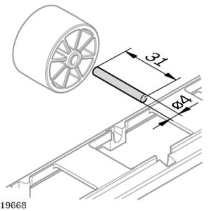 Eixo para Rolo LEAN D32 D4x31 - Image 1