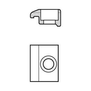 Grampo TC110/TC145 com 1 Furo para M6 - Image 1