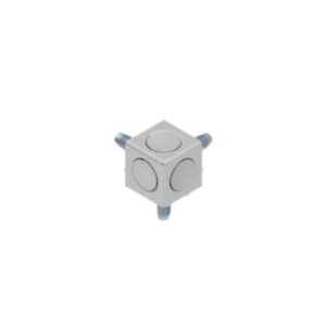 União de Cubo 20/3 com Fixação com Tampa Cinza - Image 1